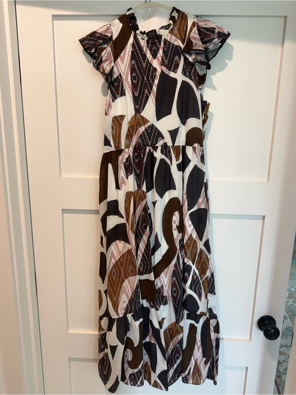 Willa’s Story Women’s Brown & White Patterned Dress